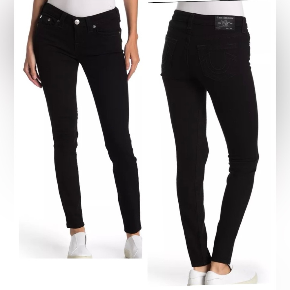 True Religion Halle Mid Rise Super Skinny Jeans